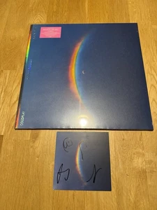 COLDPLAY - MOON MUSIC FIRST EDITION PINK LP VINYL RECORD & SIGNED ART CARD - Picture 1 of 3