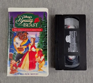 Disney's Beauty and the Beast Enchanted Christmas 1997 VHS with clamshell case - Imagen 1 de 5