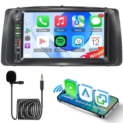 Radio GPS estéreo para auto Apple Carplay doble 2 pulgadas 7" Toyota Corolla 2003-2008 Foto 1 de 4