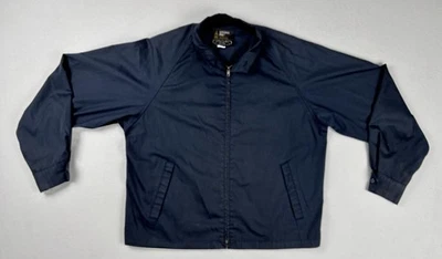 Chaqueta Harrington London Fog Calibre Tela Azul Marino 42 Regular Hecha en EE. UU. Foto 1 de 4