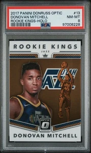 2017 Panini Donruss Optic Rookie Kings #13 Donovan Mitchell PSA 8 - Picture 1 of 2