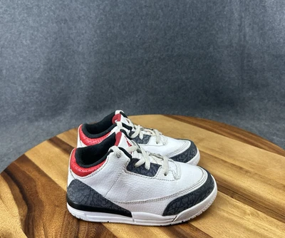 Nike Air Jordan 3 Retro SE TD 'Rojo Fuego' Denim DB0442-100 Niños Pequeños Talla 9C Foto 1 de 4