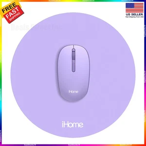 Wireless Mouse with receiver USB Mouse Pad Bundle Purple Computer Laptop iHome - Picture 1 of 2