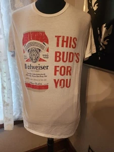 Budweiser This Bud Is For You Logo weiß T-Shirt Hanes Herren XL - Bild 1 von 1