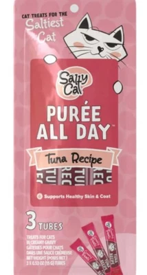 Receta de atún salado para gatos todo el día paquete de 3 tubos Foto 1 de 2