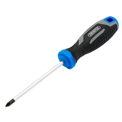 Draper Phillips Soft Grip Screwdriver PH1 x 100mm Magnetic Tip 13360 - Image 1 of 2