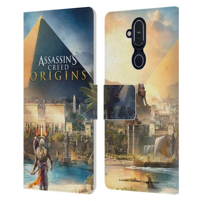 OFFICIAL ASSASSIN'S CREED ORIGINS KEY ART LEATHER BOOK CASE FOR NOKIA PHONES - Image 1 of 4