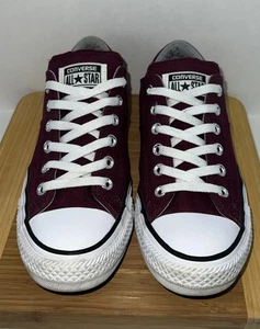 Chuck Taylor Burgundy Converse All Stars Size 9 Womens - Picture 1 of 8