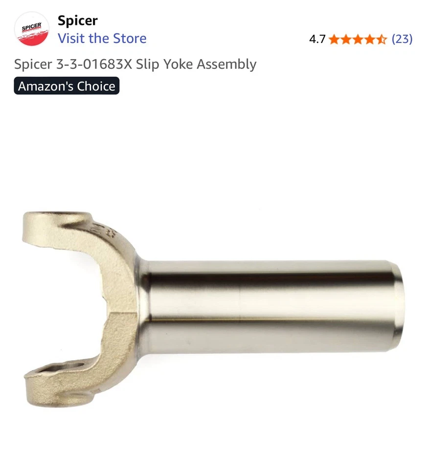 Drive Shaft Transmission Slip Yoke-FSGR DANA Spicer 3-3-01683X - Изображение 1 из 4
