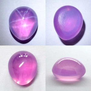 16.98 Ct 15.2x12.5 MM Pear Pink Star Sapphire 6 Rays Lab Created Corundum PS1763 - Picture 1 of 5