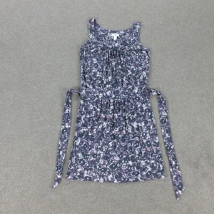 Vestido Ann Taylor LOFT para mujer 6 púrpura negro blanco geométrico sin mangas envolvente - Imagen 1 de 22