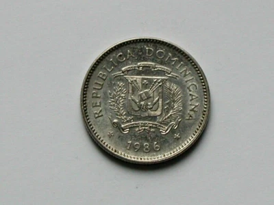 Dominican Republic 1986 10 CENTAVOS Coin with National Hero Duarte - Image 1 of 2