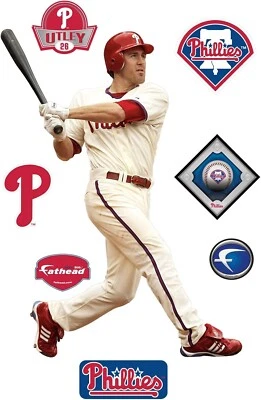 Authentic Philadelphia Phillies Fathead Wall Decals 51-51038 Chase Utley NEW htf - Image 1 of 4