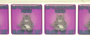 Vintage PC Case Badge Sticker "Bad or Missing Mouse Driver" Blame the Cat - Picture 1 of 1
