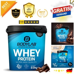 Proteinreiches Whey Protein Pulver - 2 kg, Triple Schokolade, Aspartamfrei - Bild 1 von 13