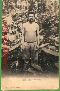 ah2775 - BRASILIEN - ALTE POSTKARTE Post Antigua - Indios Ethno, Guarany 1913 - Bild 1 von 1