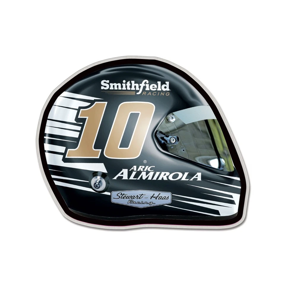 Aric Almirola 2018 Wincraft #10 Smithfield Helmet Pin Carded FREE SHIP - Image 1 of 1