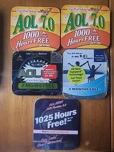 5 Vintage New Sealed & Open Dial Up Internet CDs Lot Computer Network Software - Picture 1 of 4