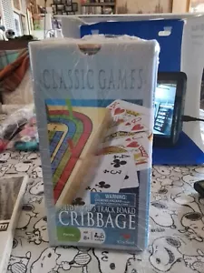 Solid Wood Cribbage Set Folding 3 Track Board with Playing Cards Cardinal Ind. - Picture 1 of 5