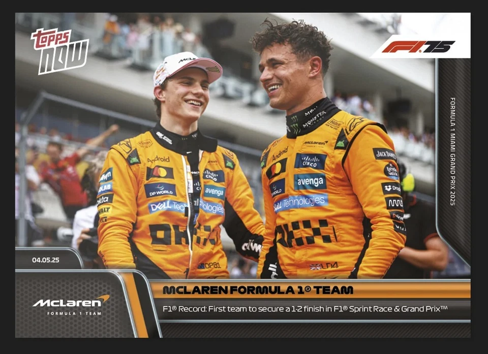 2025 TOPPS NOW FORMULA 1 ⭐ MCLAREN F1 TEAM ⭐ GP MIAMI ☄️ N. 35