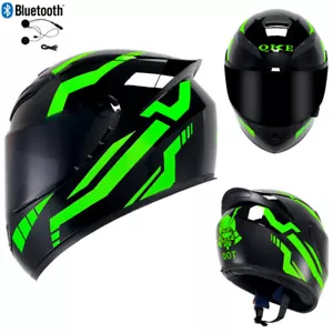 DOT Casco de Motocicleta Bluetooth CARA COMPLETA Motocicleta Scooter Cruiser Casco de Choque - Imagen 1 de 40