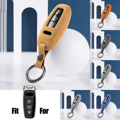 Funda de cuero gamuza para llave de coche para Audi A3 A4 A6 A7 A8 A4L A6L Quattro Q3 Q5  Foto 1 de 4