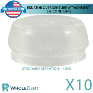 10x Standard Silicone Cap Ekuator Overdenture Attachment Abutment Dental - Picture 1 of 3
