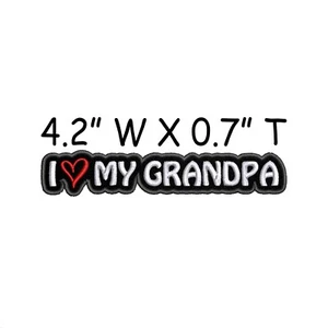 Parche bordado I Love My Grandpa apliques para planchar, familia, amor incondicional - Imagen 1 de 14