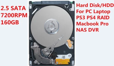 2.5" 160 GB HDD SATA 7200 RPM Hard Drive for Sony PS4 Macbook MacBook Pro - Image 1 of 2