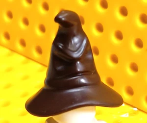 LEGO Minifigure Brown Wizard Sorting Hat Harry Potter Hogwarts Magic Face on Cap - Picture 1 of 1