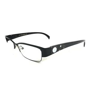 Gold & Wood Eyeglasses Frames C10.1C C10.01 Black Rectangular Horn 52-16-125