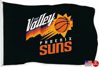 Bandera Phoenix Suns 3x5 3 x 5 Hombre Cueva Bandera EE. UU. Nuevo Baloncesto Dormitorio Garaje Banderas Foto 1 de 4