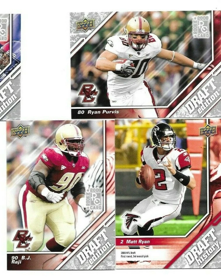 BOSTON COLLEGE 2009 UPPERDECK TEAM SET B.J. RAJI & RYAN PURVIS ROOKIE MATT RYAN - Image 1 of 1