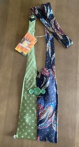 FREE SHIPPING -Handmade Silk Upcycled Necktie Purse Made From Vintage Neckties.