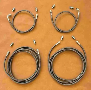 SS Main Front & Rear Brake Lines Set for 1992-95 Honda Civic Disc/Drum - Picture 1 of 2