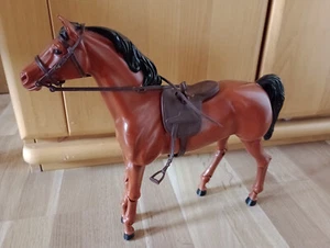 Mattel GmbH Made in Germany 70er Big Jim / Barbie Pferd rotbraun Gelenkpferd RAR - Bild 1 von 13