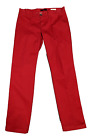 Weekend Max Mara Fitw11 Stretch Slim-Fit Cigarette Pants Size Us 12 Red Cotton