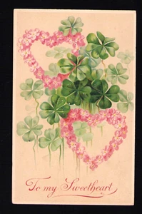 Antique Postcard Sweetheart Embossed Valentine Unposted GC 1910 Germany B.W. 308 - Picture 1 of 2