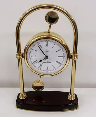 SETH THOMAS BRASS MANTLE CLOCK MODEL # 512 "WENTWORTH" - Image 1 of 3