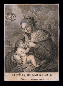 heilige Gravur 1800 MADONNA DELLE GRAZIE Rumpf - Bild 1 von 1