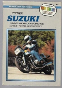 1980-1981 Suzuki GS y GX1100 Fours Clymer manual M378 - Imagen 1 de 2
