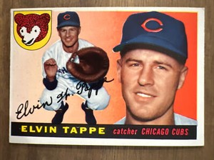 1955 Topps - Elvin Tappe #129 Rookie Chicago Cubs Vintage Baseball Card      C76