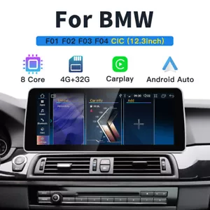 12.3" Radio Carplay Android Screen For BMW 7 Series F01 F02 2009-2012 CIC System - Picture 1 of 13