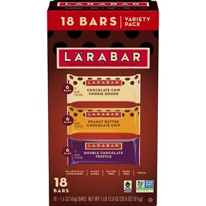 Larabar Chocolate Variety Pack Gluten Free Vegan Fruit & Nut Bars 18 ct - Picture 1 of 12