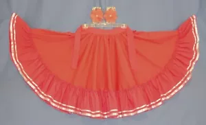 Mexican-Square Dance skirt-Women's Sm-Med-XL-Hair Flower Clips-Cinco de Mayo LOT - Picture 1 of 32