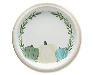 36count 9 In. Paper Dinner Plates Pumpkin Thanksgiving Party Supplies - Picture 1 of 5