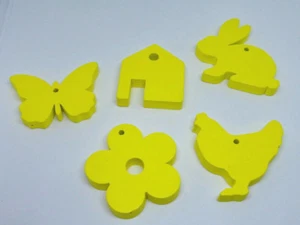5 Holz Streuteile Hase,Schmetterling & co Streudeko Streuelemente Basteln - Bild 1 von 1
