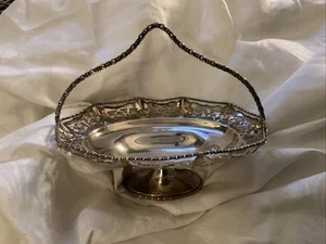 Antique Silverplate F.B Rogers Pedestal BRIDES BASKET 8.5”W 7.5” STUNNING! - Picture 1 of 18