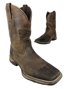 Ariat Anthem Patriot Youth 3 Western Boot Brown Leather Square Toe 10040366 - Picture 1 of 12