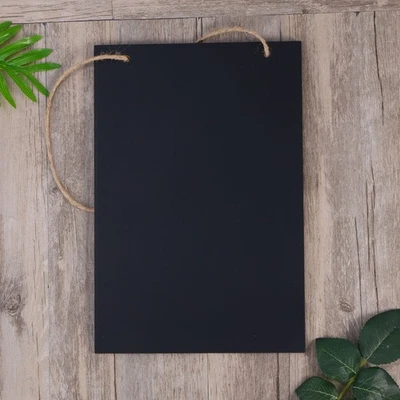 Frameless Vintage Wood Chalkboard Sign Rustic Decorative Hanging - Image 1 of 4